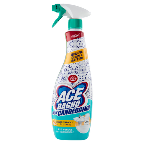 ACE Bagno Spray con Candeggina Fiori d'Arancio e Limone  Bath Spray with Bleach 600ml