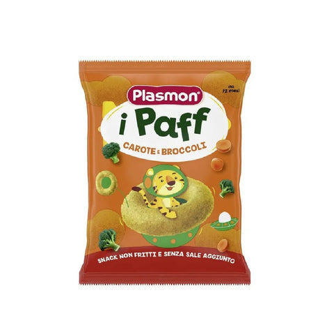 5x Plasmon Paff Carota e Broccoli  snacks for children 15gr