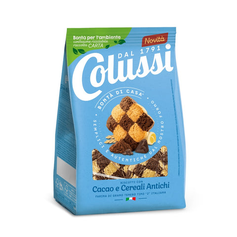 Colussi Frollino Cacao e cereali antichi Cocoa and ancient cereal shortbread 450g