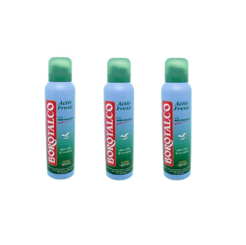 3x Borotalco Active Fresh Deodorant spray 150ml