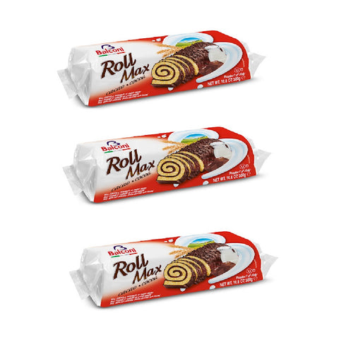 3x Balconi Roll Max Cacao 300 g