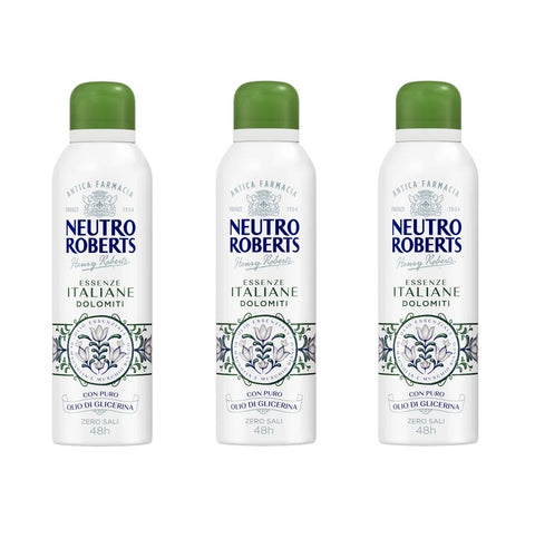 3x Neutro Roberts Essenze italiane DOLOMITI deodorant spray 200ml