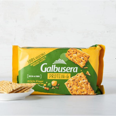 Galbusera Protein-G Cracker con farine di legumi, semi di sesamo e lino Crackers with legume flours, sesame seeds and flax 280gr