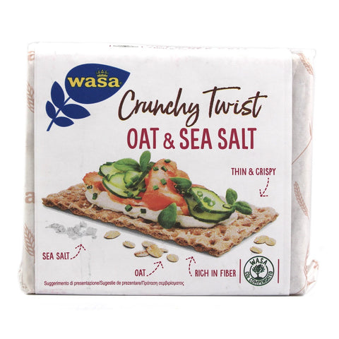 Wasa Crunchy Twist Oat & Sea Salt crackers 265g