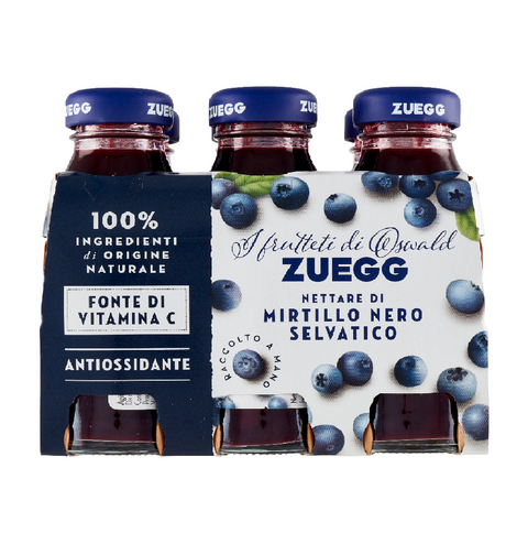 Zuegg Nettare di Mirtillo Nero Selvatico Wild Blackberry Nectar 6x125ml