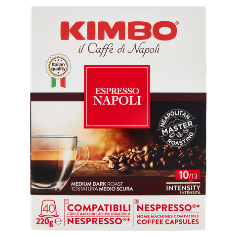 Kimbo Capsule Espresso Napoli coffee 40 capsules Nespresso Compatibile