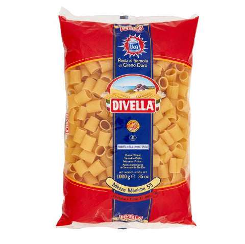 6x Divella Mezze Maniche n. 55 pasta 500gr