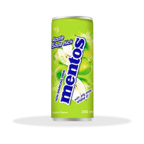 6x Mentos Apple soda kick Apple and coconut flavoured drink 240ml