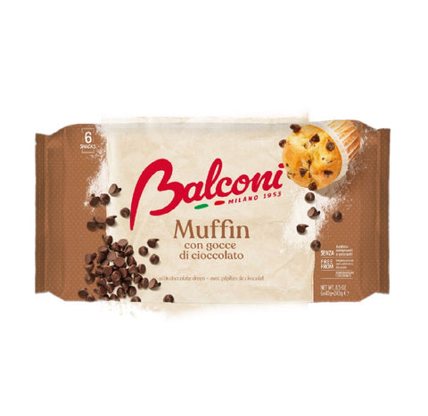 Balconi Muffin con gocce di cioccolato Chocolate Chip Muffins 240gr