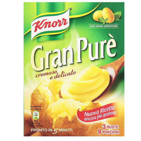 2x Knorr Gran Purè Cremoso e Delicato Prepared for Gluten Free Mashed Potatoes 225g (FREE SHIPPING FROM THE UK)