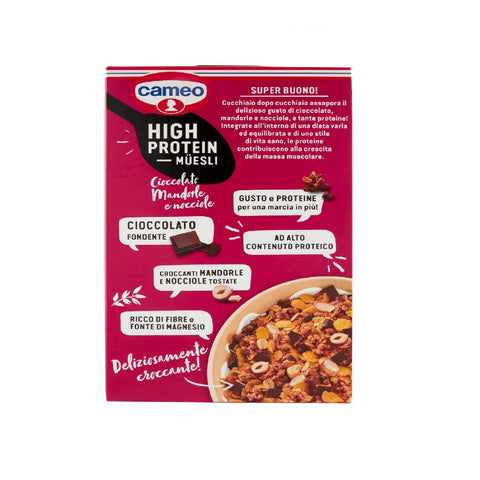 Cameo High Protein Muesli Cioccolato, mandorle e nocciole 300gr