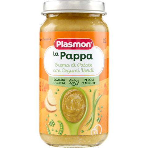 3x PLASMON La Pappa Patate e Legumi verdi  Homogenized baby food based on potatoes and green legumes 200gr