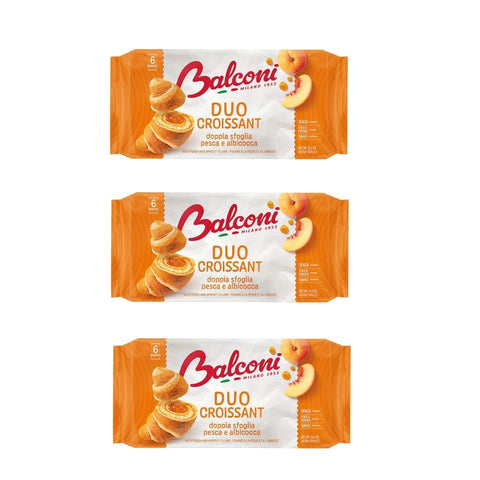 3x Balconi Croissant Duo Pesca e albicocca  300gr