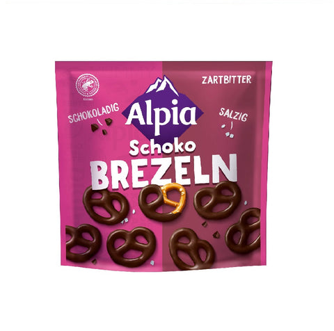 Alpia schoko brezeln Fondente Dark Chocolate Pretzels 140g