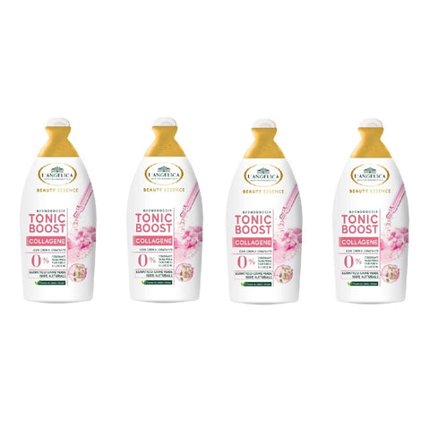 4x L'Angelica Bagnodoccia Tonic Boost Shower Gel with Collagen 520ml