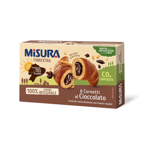 Misura Fibrextra Cornetti Integrali al cioccolato Wholemeal chocolate croissants 300g