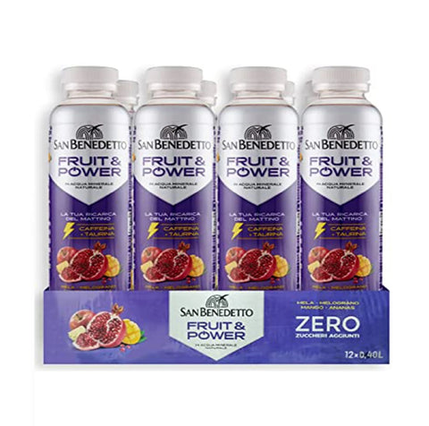 12x San Benedetto Fruit & Power Zero energy drink 400ml