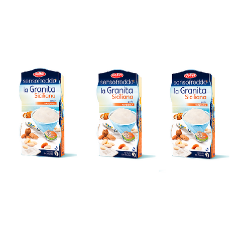 3x Dolfin Senso Freddo la Granita siciliana mandorla Sicilian almond granita 2x 100ml