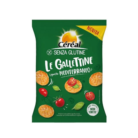 4x Cereal Le Gallettine mediterraneo Mediterranean flavoured mini biscuits without gluten 70gr