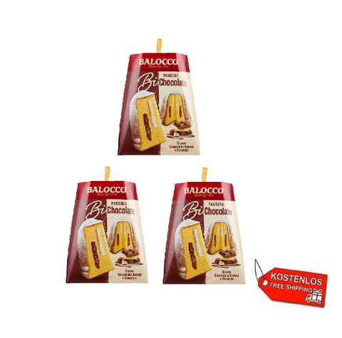 3x Balocco Pandoro Bi-Chocolate 800gr