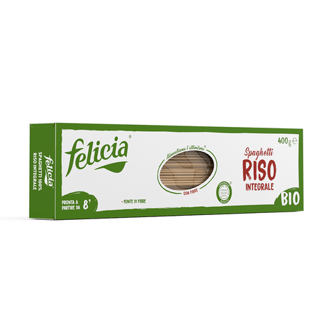 3x Felicia Spaghetti di riso integrale  Organic pasta 100% brown rice from Italian supply chain 400gr