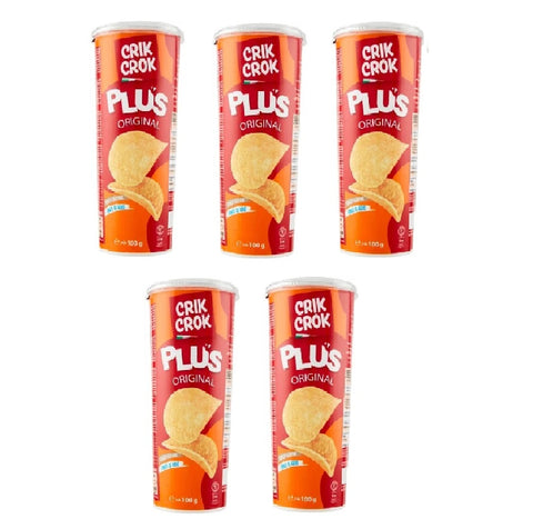 5x Crik Crok Plus Original classic gluten free chips 100gr