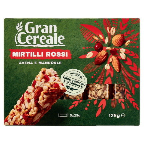 Grancereale Barrette cereali mirtilli rossi Cranberry cereal bars 125g