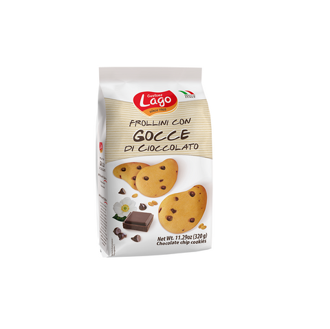 Gastone Lago Frollini con Gocce di Cioccolato 320gr - Cookies with chocolate drops