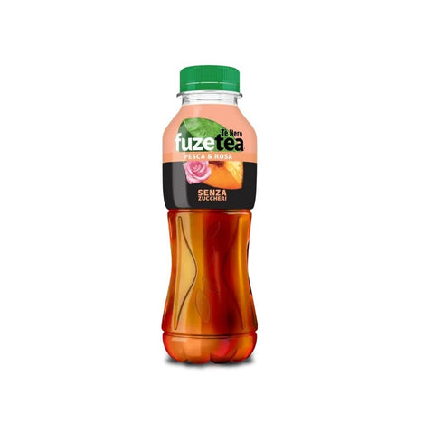 12x Fuze Tea Pesca e Rosa senza zuccheri the Peach and Rose sugar free 400ml