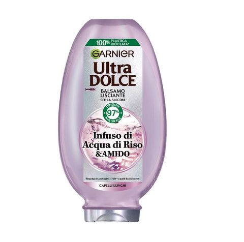 6x Garnier Ultra Dolce Balsamo Lisciante Infuso di Acqua di Riso & Amido Smoothing Balm 200 ml