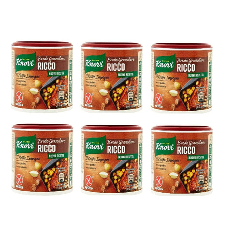 Knorr Brodo Granulare Ricco Nuova Ricetta Rich Granulated Broth 6x150g Gluten & Lactose Free