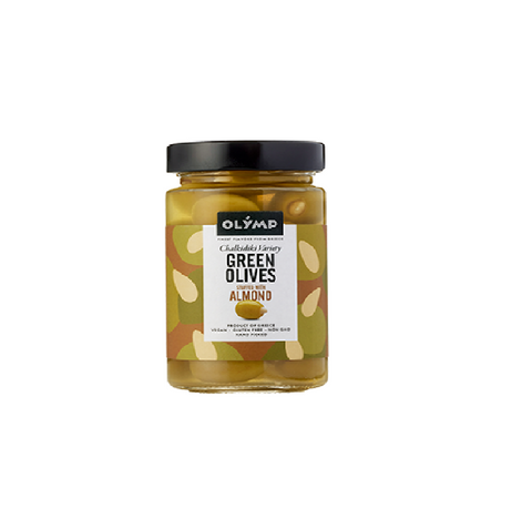 Olymp olive verdi con ripieno di mandorle 320ml - green olives with almond filling