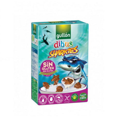 3x Gullon Sharkies Biscotti Cacao A Forma Di Squali  Shark Shaped Cocoa Biscuits 250g