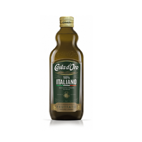 Costa d'Oro 100% Italiano Fruttato Olio Extra Vergine di Oliva Extra Virgin Olive Oil 750ml