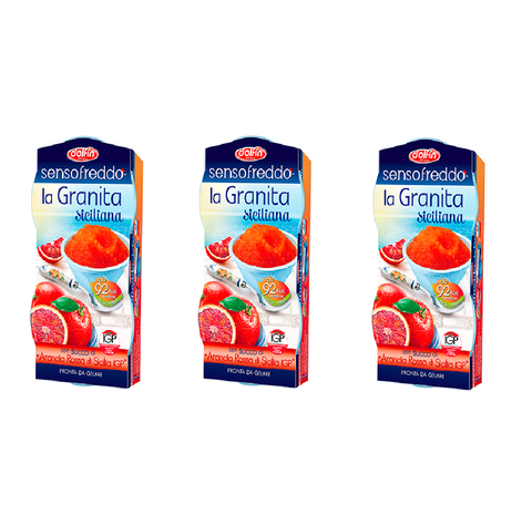 3x Dolfin Senso Freddo la Granita siciliana arancia rossa di Sicilia IGP the Sicilian red orange granita of Sicily PGI 2x 100ml