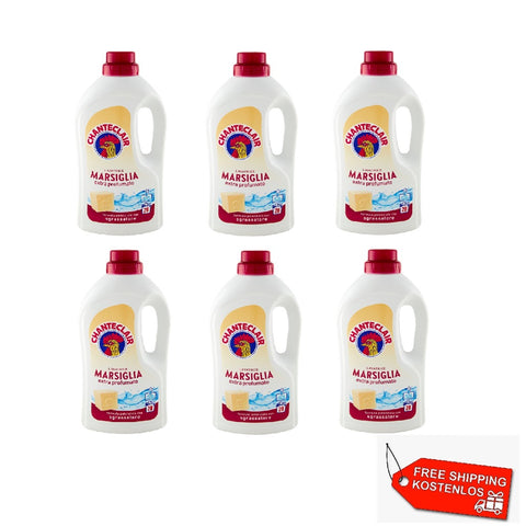 6x Chante Clair Lavatrice Marsiglia Marseille scent washing machine detergent 28 washes 1260 ml