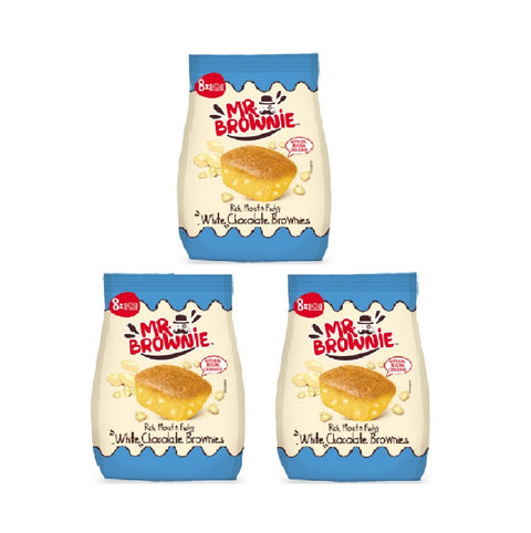 3x Mr Brownie White white chocolate brownie 200g