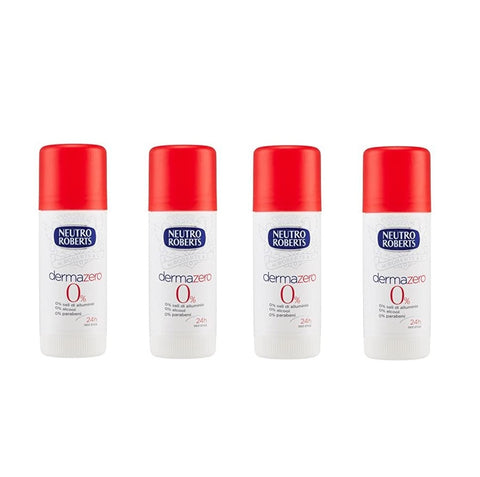 4x Neutro Roberts Deodorante Stick Dermazero Deodorant stick for intolerant skin, 40 ml