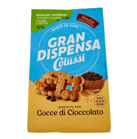 2x Colussi Gran Dispensa Biscotti con Gocce di cioccolato Chocolate Chip Cookies 600g