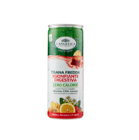 6x L'Angelica Tisana a Freddo Sgonfiante Digestiva Digestive Deflating Cold Herbal Tea in 250ml can