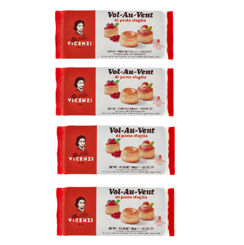 4x Matilde Vicenzi Vol au Vent  puff pastry baskets 100gr