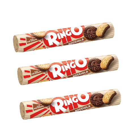 3x Pavesi Ringo Nocciola tubo Hazelnut biscuits 155gr