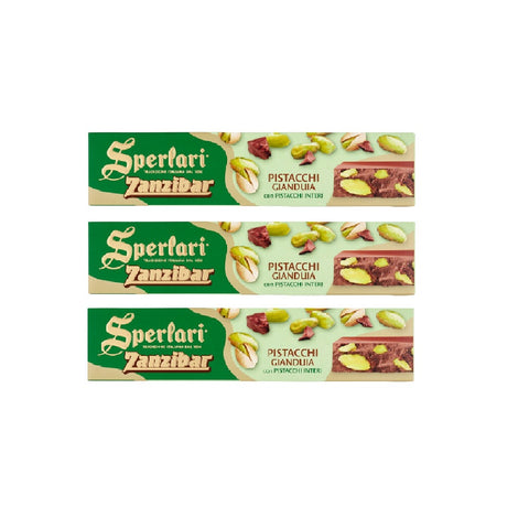 3x Sperlari Torrone Zanzibar pistacchi gianduia 200gr