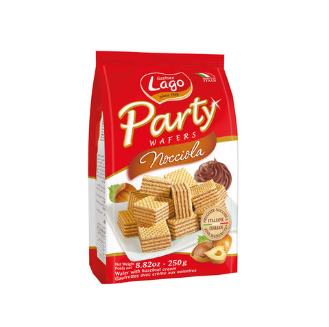 5x Gastone Lago Party Nocciola hazelnut filled wafer bites 250g