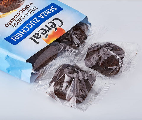 Céréal Senza Zuccheri Mini cake al cioccolato Without Sugars Mini chocolate cake 196g (7 pieces)