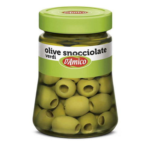 D'Amico Olive Verdi Snocciolate in Salamoia Pitted Green Olives in Brine 290g