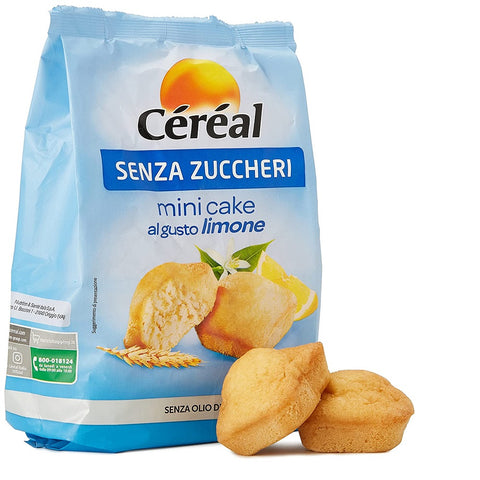 Céréal Mini Cake al Gusto Limone Sweet Snack Mini Lemon Cake Cake without sugar 196g bag