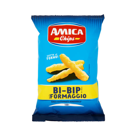 Amica Chips Bi-Bip Croccantino Formaggio Patatine Crunchy Cheese Crisps 100g