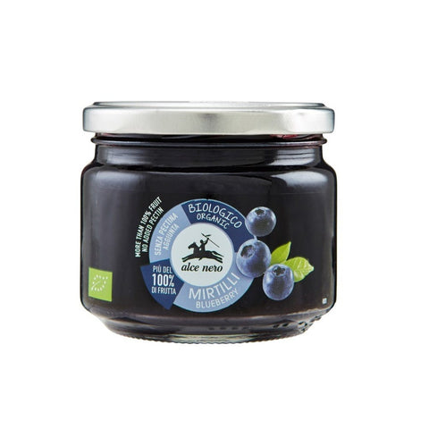 Alce Nero Jam 270g Alce Nero Composta di mirtilli biologica Organic blueberry compote 270g 8009004500020