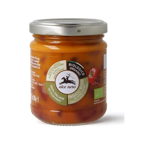 Alce Nero Legumes Alce Nero Fagioli Rossi Cooked Beans in Organic Tomato Sauce 200g 8009004814325